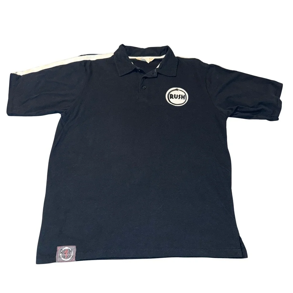 Rush Snakes &‎ Arrows 2008 Tour Large Polo Shirt Licensed Y2K